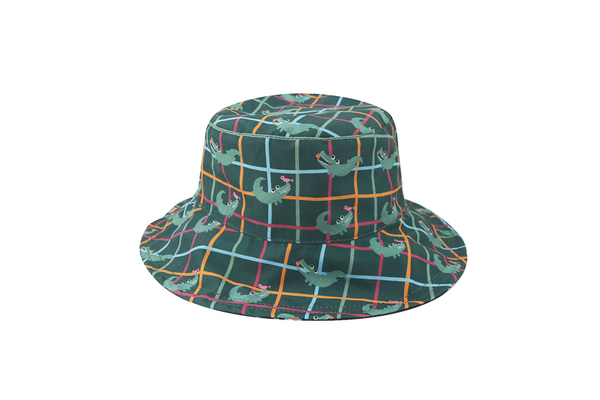 NEW! FJKxZOO - Baby/Kids Reversible Patterned Sun Hat - Space Monkey | Alligator