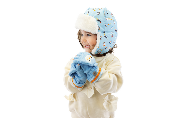 Kids & Baby Water Repellent Trapper Hat - Ice Fishing Penguin