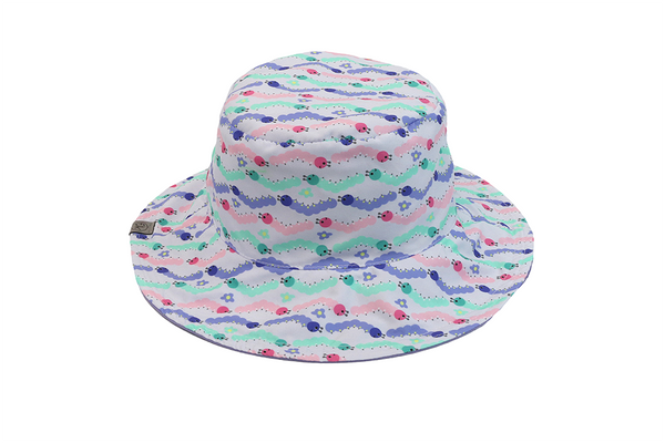 Reversible Baby/Kids Mixed Sun Hat - Caterpillar