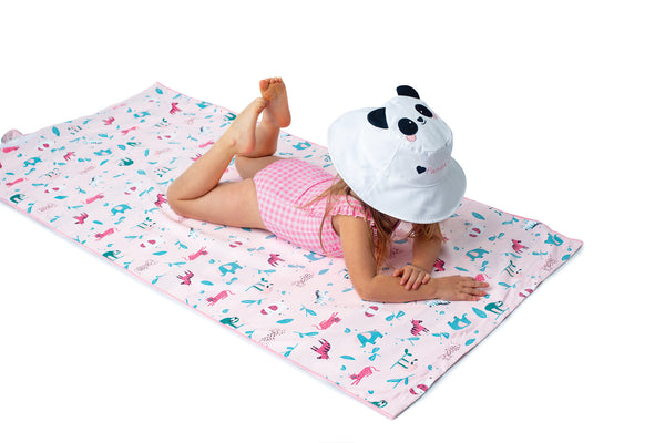Reversible Kids & Toddler Sun Hat - Panda & Koala