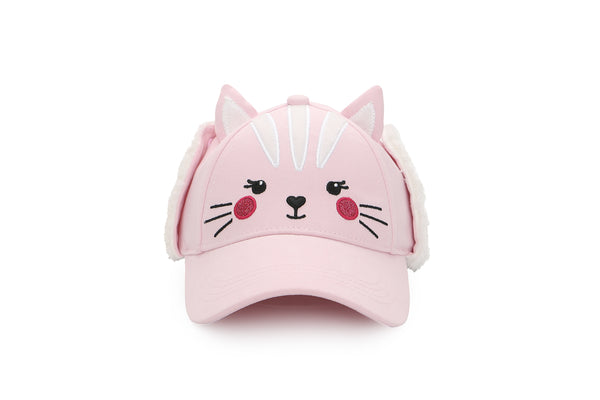 Kids 3D Winter Cap with Ear Flaps - Cat