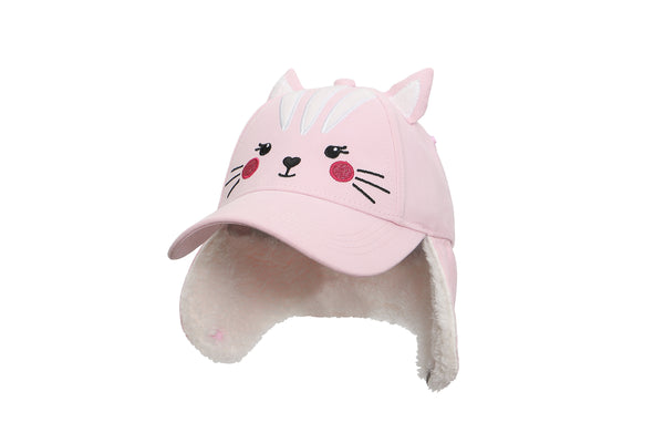 Kids 3D Winter Cap with Ear Flaps - Cat