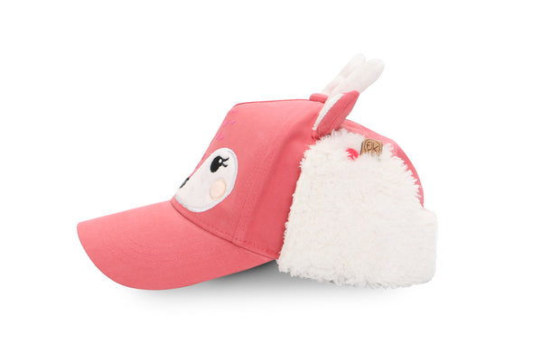 Kids 3D Winter Cap with Ear Flaps - Deer