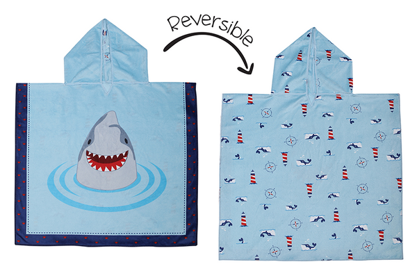 Reversible Kids Cover Up - Shark | Nautical