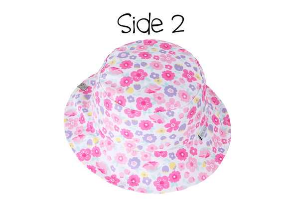 Baby/Kids Reversible Patterned Sun Hat - Butterfly | Summer Floral