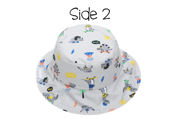 Reversible Kids Patterned Sun Hat - Dino