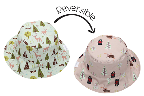 Reversible Kids Patterned Sun Hat - Moose | Cottage