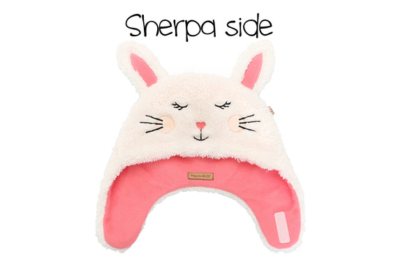 Kids & Baby Reversible Sherpa Hat - Bunny & Deer