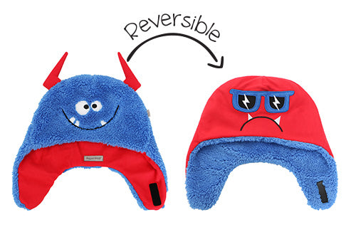 Kids & Baby Reversible Sherpa Hat - Monsters