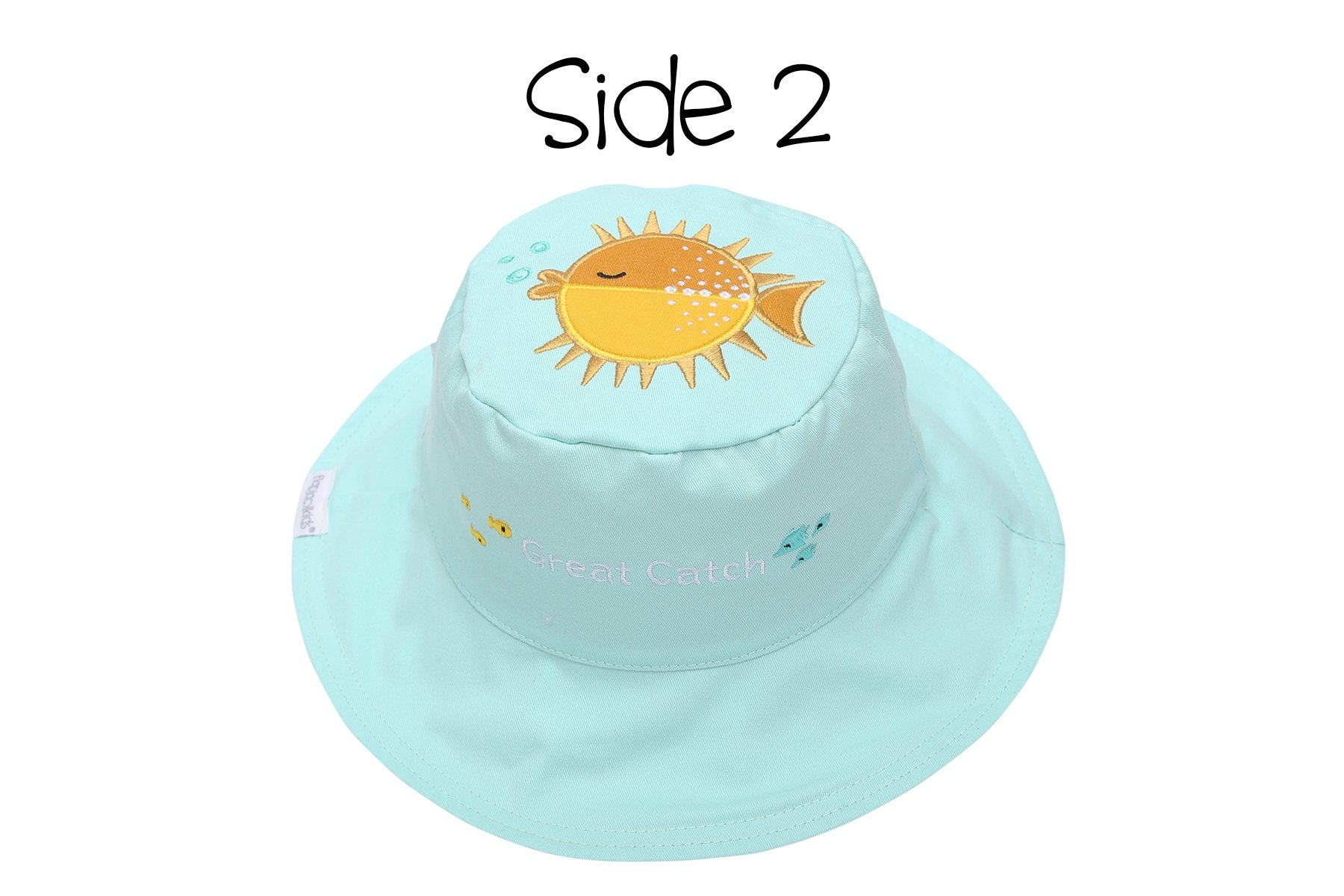 Reversible Baby and Kids Sun Hat - Fish