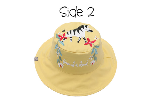 Reversible Kids & Toddler Sun Hat - Leopard & Zebra