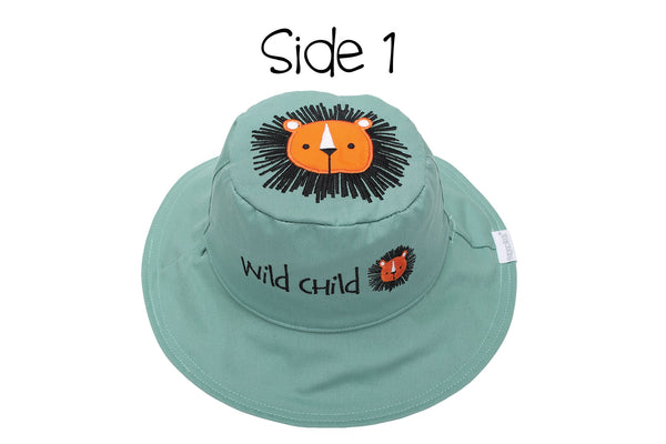 Reversible Baby and Kids Sun Hat - Lion | Sloth
