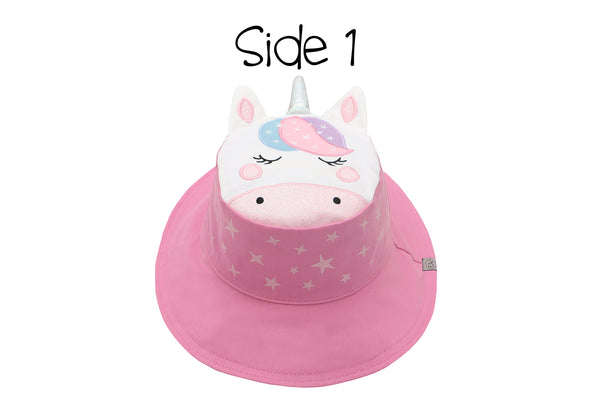 Reversible Kids & Toddler Sun Hat - Unicorn & Star
