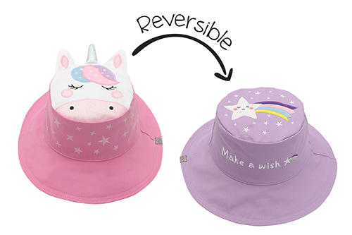 Reversible Kids & Toddler Sun Hat - Unicorn & Star
