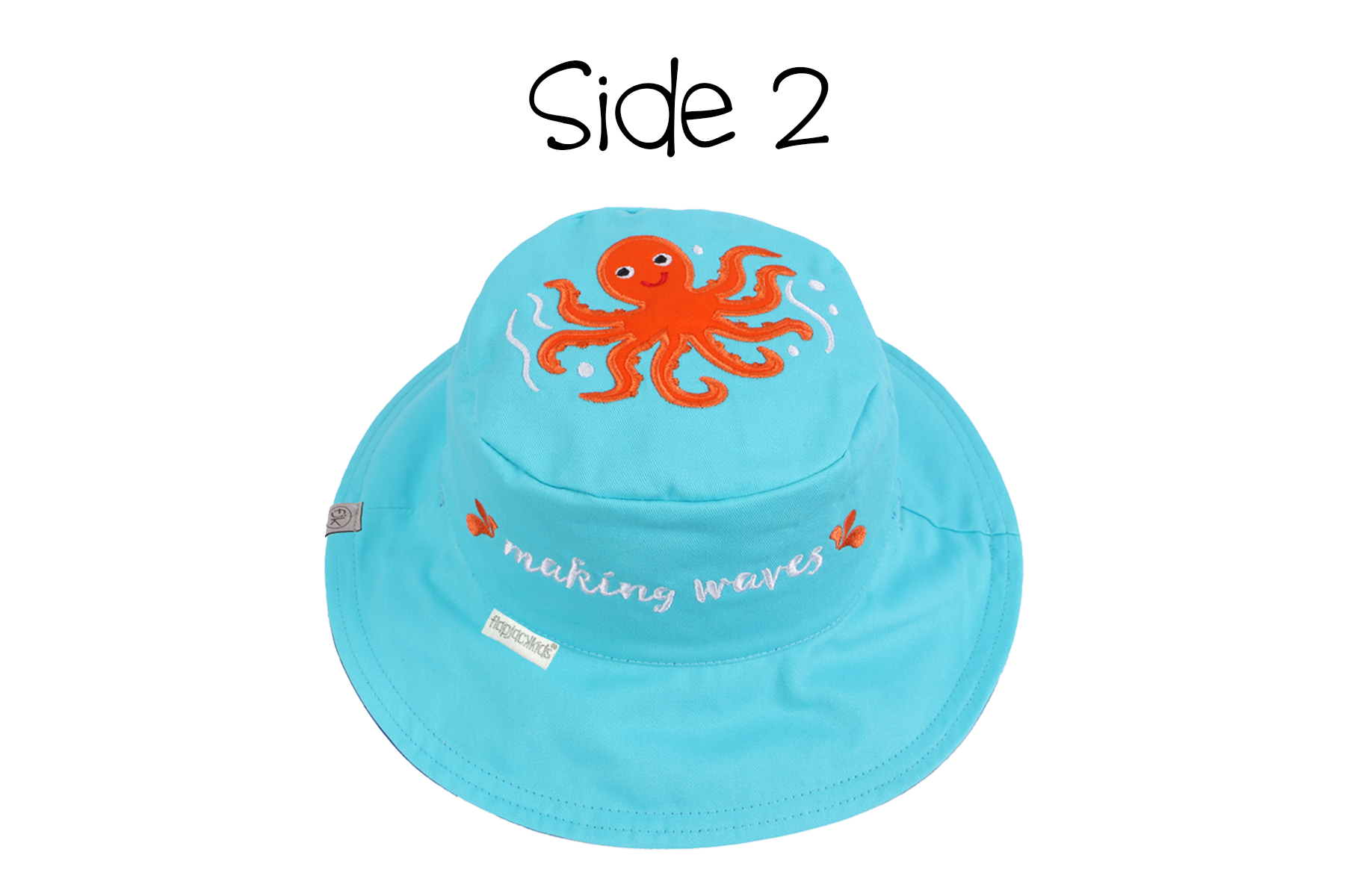 Baby/Kids Reversible Sun Hat - Blue Whale | Octopus L (4-6y+)