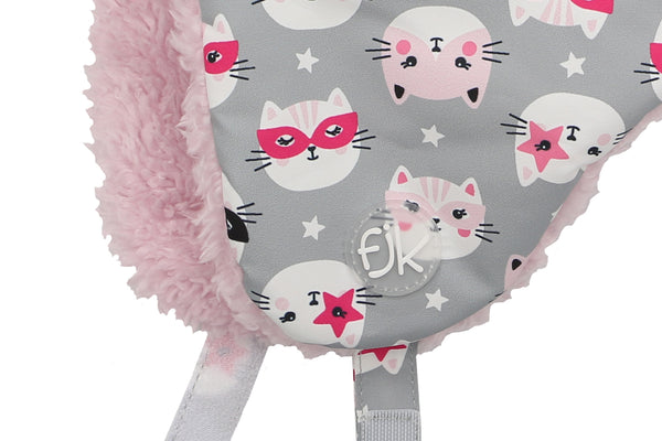 Kids & Baby Water Repellent Trapper Hat - Cat (Grey)
