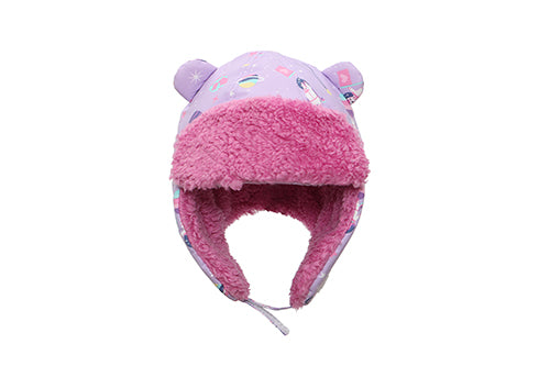 Kids & Baby Water Repellent Trapper Hat - Unicorn (Lilac)