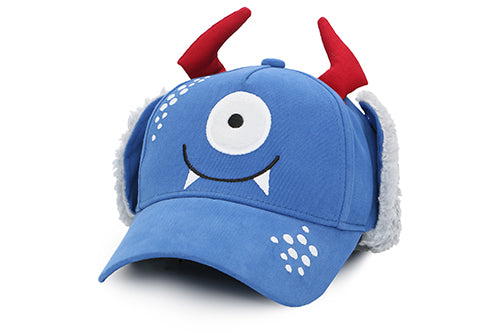 Kids 3D Winter Cap with Ear Flaps - Monster