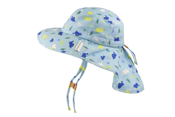 Kids Sun Hat with Neck Cape - Beaver - FlapJackKidsCanada