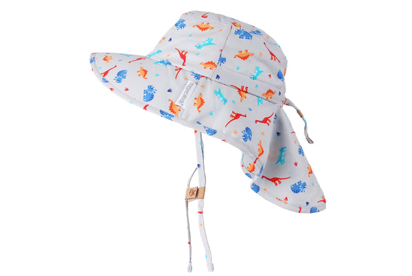 Baby/Kids Sun Hat with Neck Cape - Multi Dino
